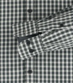 CASA MODA Sport casual fit overhemd, structuur, groen geruit