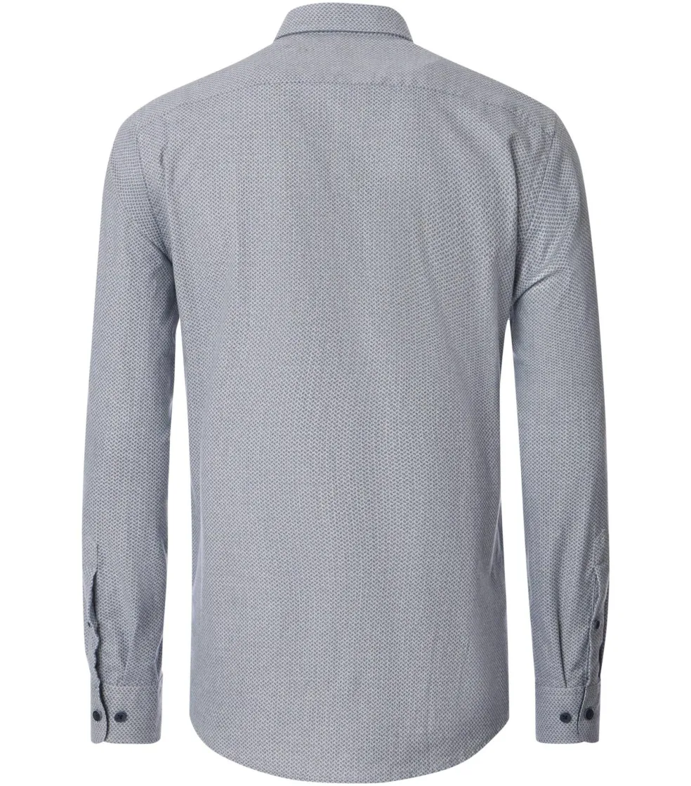 CASA MODA Sport casual fit overhemd, flanel, grijs dessin