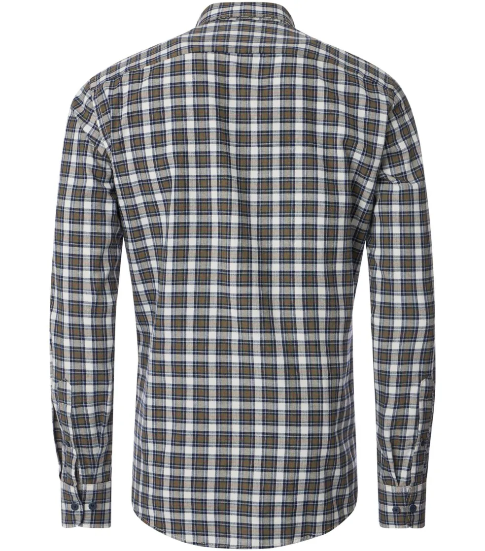 CASA MODA Sport casual fit overhemd, twill, blauw geruit