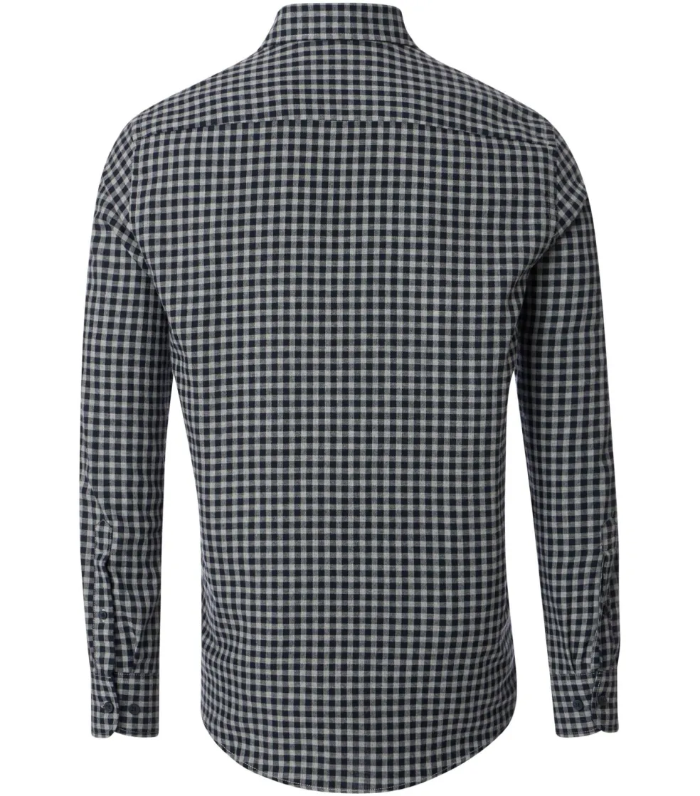 CASA MODA Sport casual fit overhemd, twill, blauw geruit