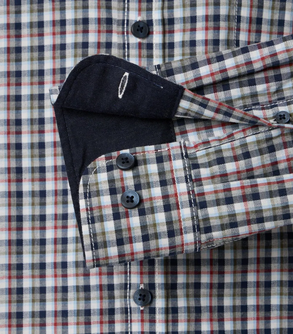 CASA MODA Sport casual fit overhemd, twill, blauw met rood en groen geruit