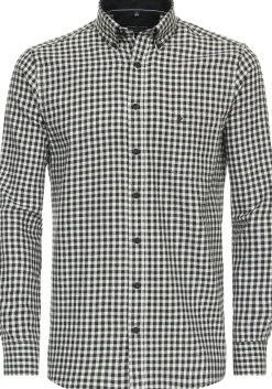 CASA MODA Sport comfort fit overhemd, flanel, antraciet geruit