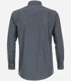 CASA MODA Sport comfort fit overhemd, flanel, blauw geruit