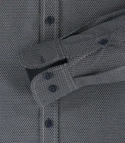 CASA MODA Sport comfort fit overhemd, flanel, bruin dessin