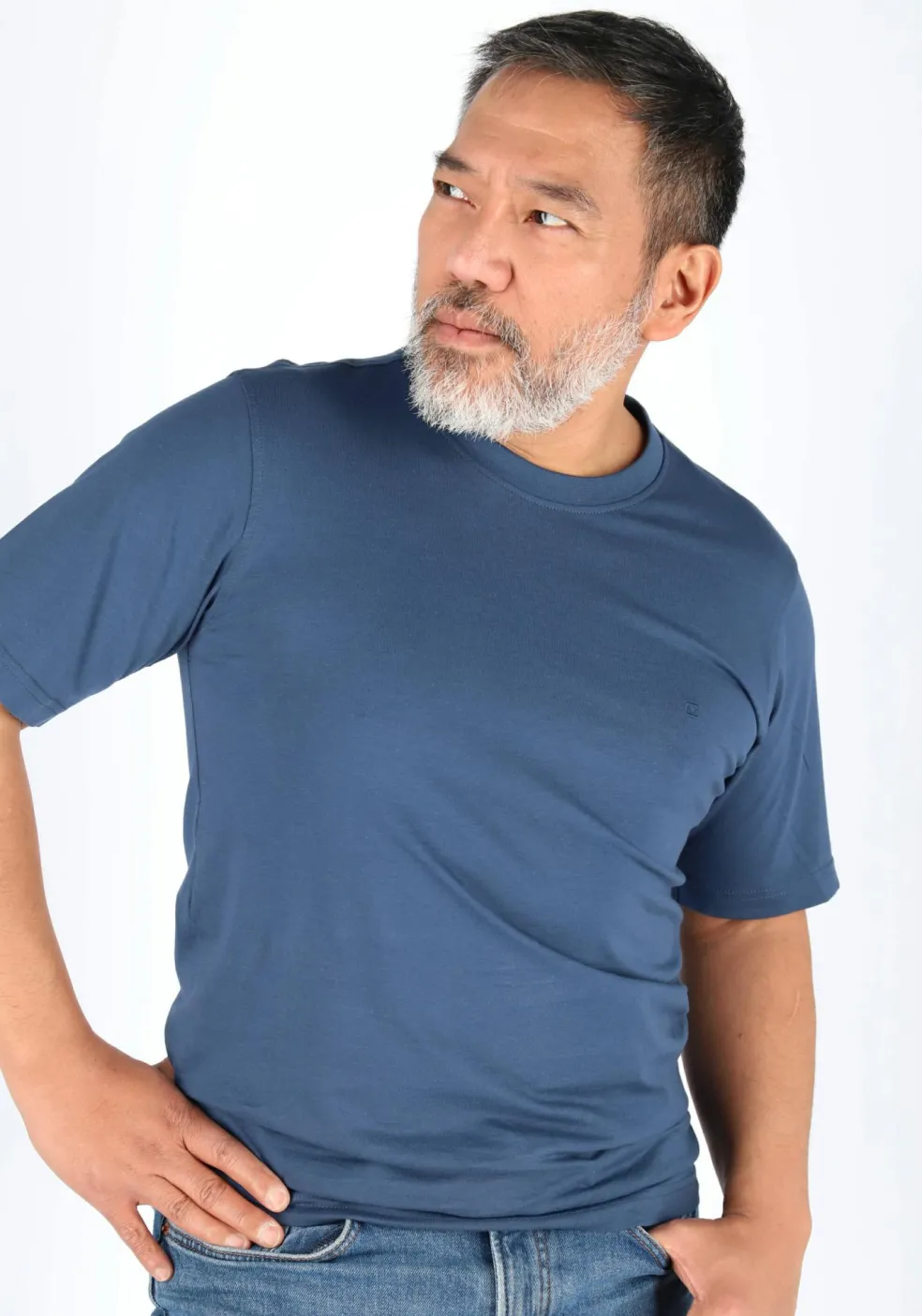 CASA MODA T-shirt, O-neck, grijs-blauw