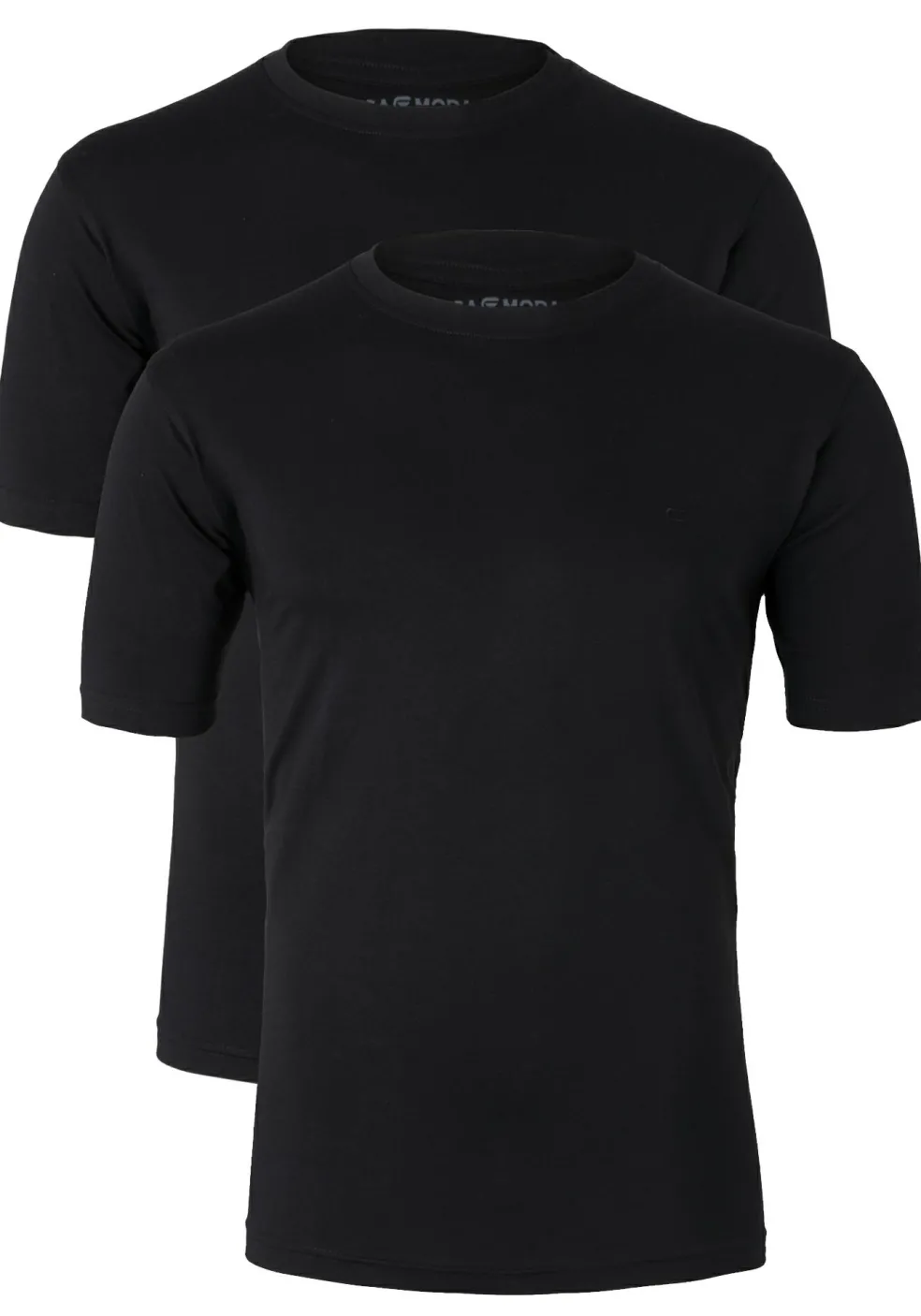 CASA MODA T-shirts (2-pack), O-neck, zwart
