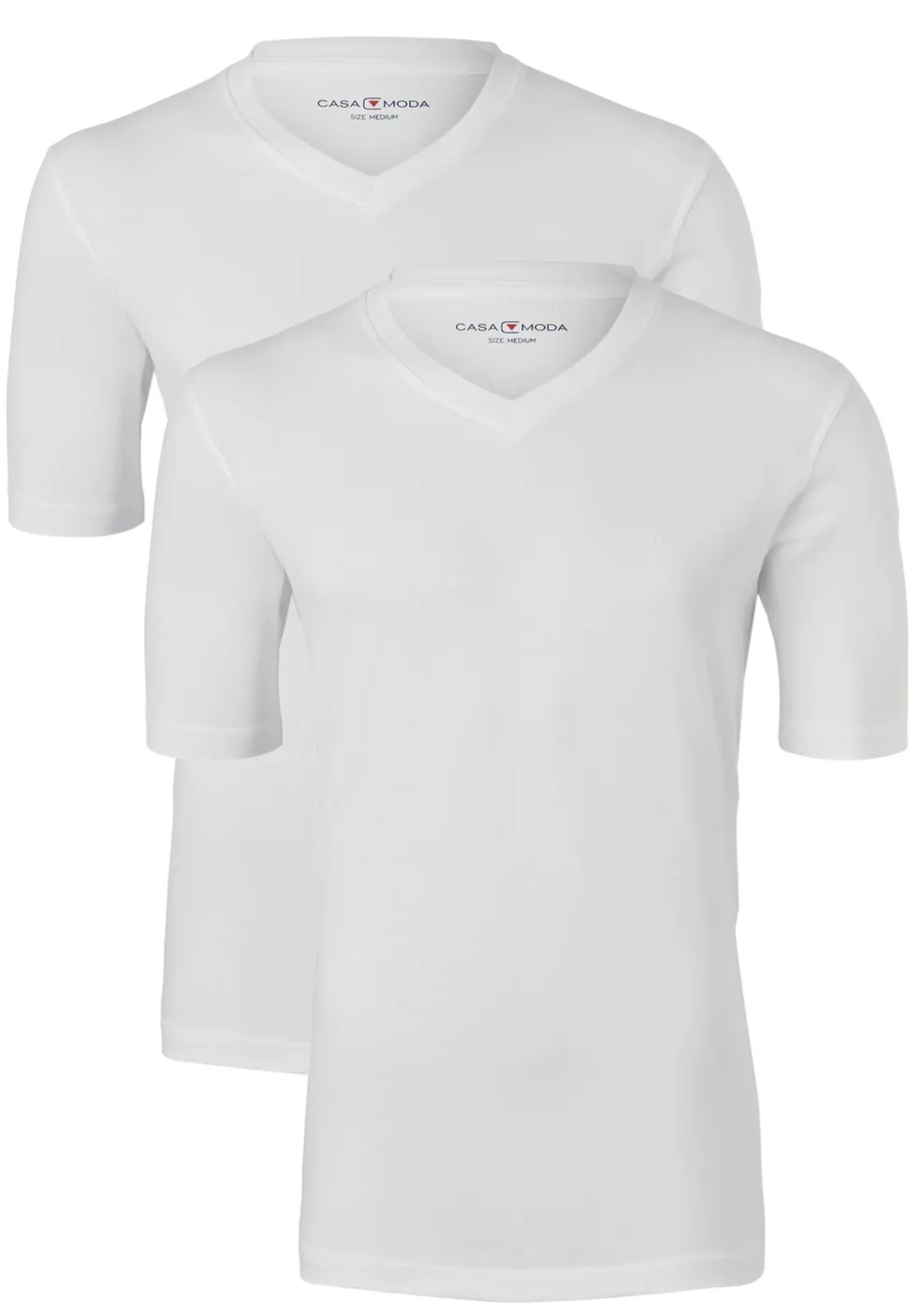 CASA MODA T-shirts (2-pack), V-neck, wit