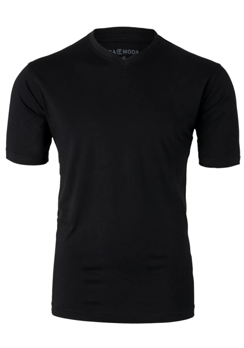 CASA MODA T-shirts (2-pack), V-neck, zwart