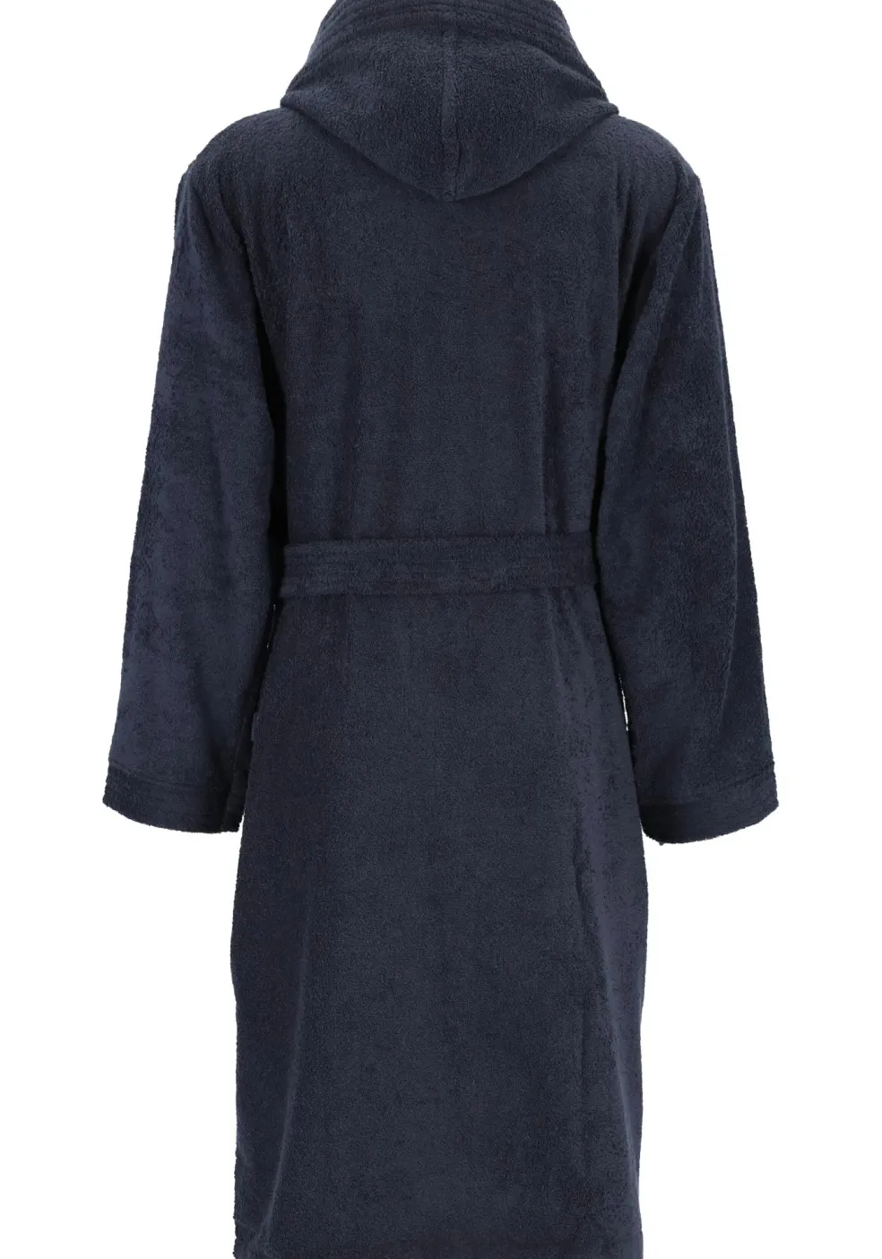 Ceceba heren badjas badstof, met capuchon, donkerblauw