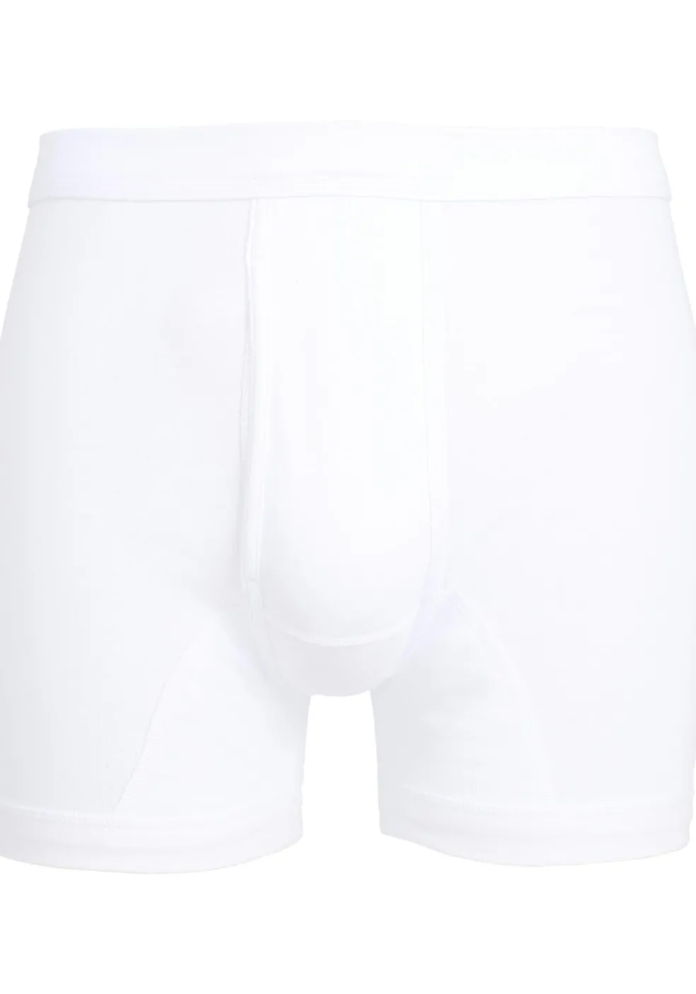 Ceceba heren boxer met gulp (1-pack), fijnrib, wit
