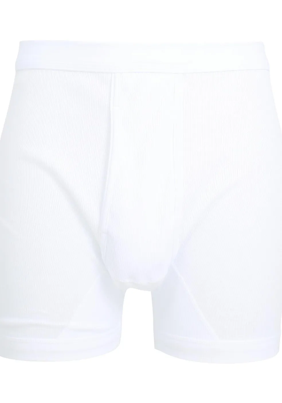 Ceceba heren boxer met gulp (1-pack), dubbelrib, wit