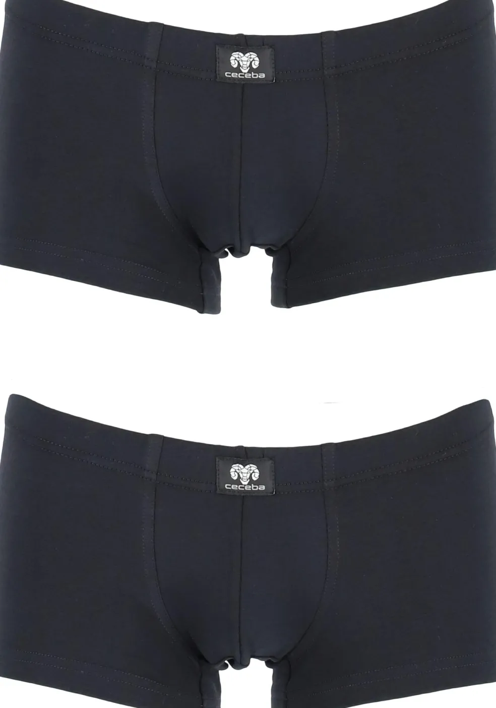 Ceceba heren boxers buikmodel (2-pack), zwart