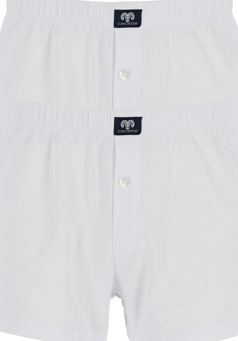 Ceceba heren boxershorts wijd (2-pack), wit