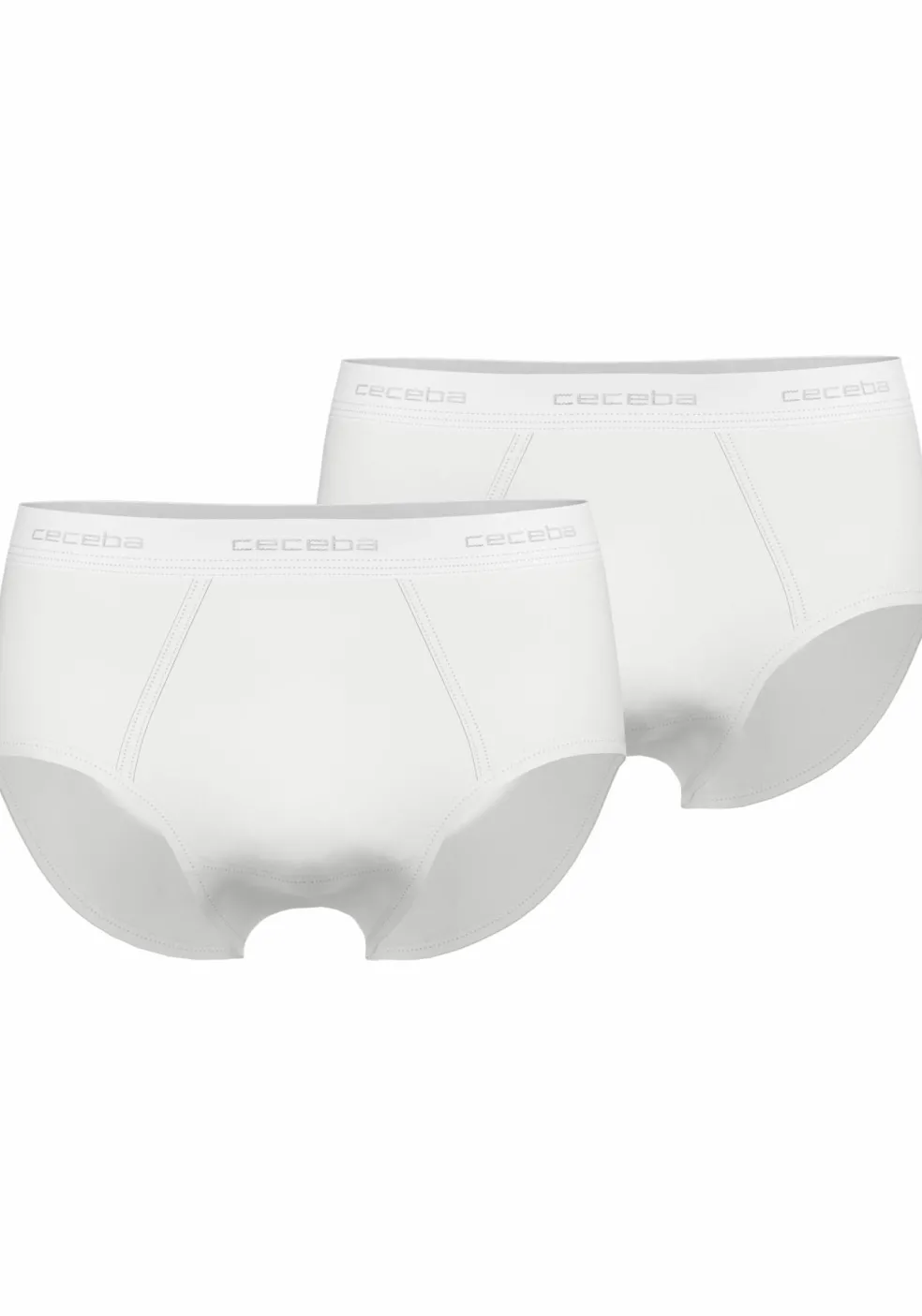 Ceceba heren minislip met gulp (2-pack), wit