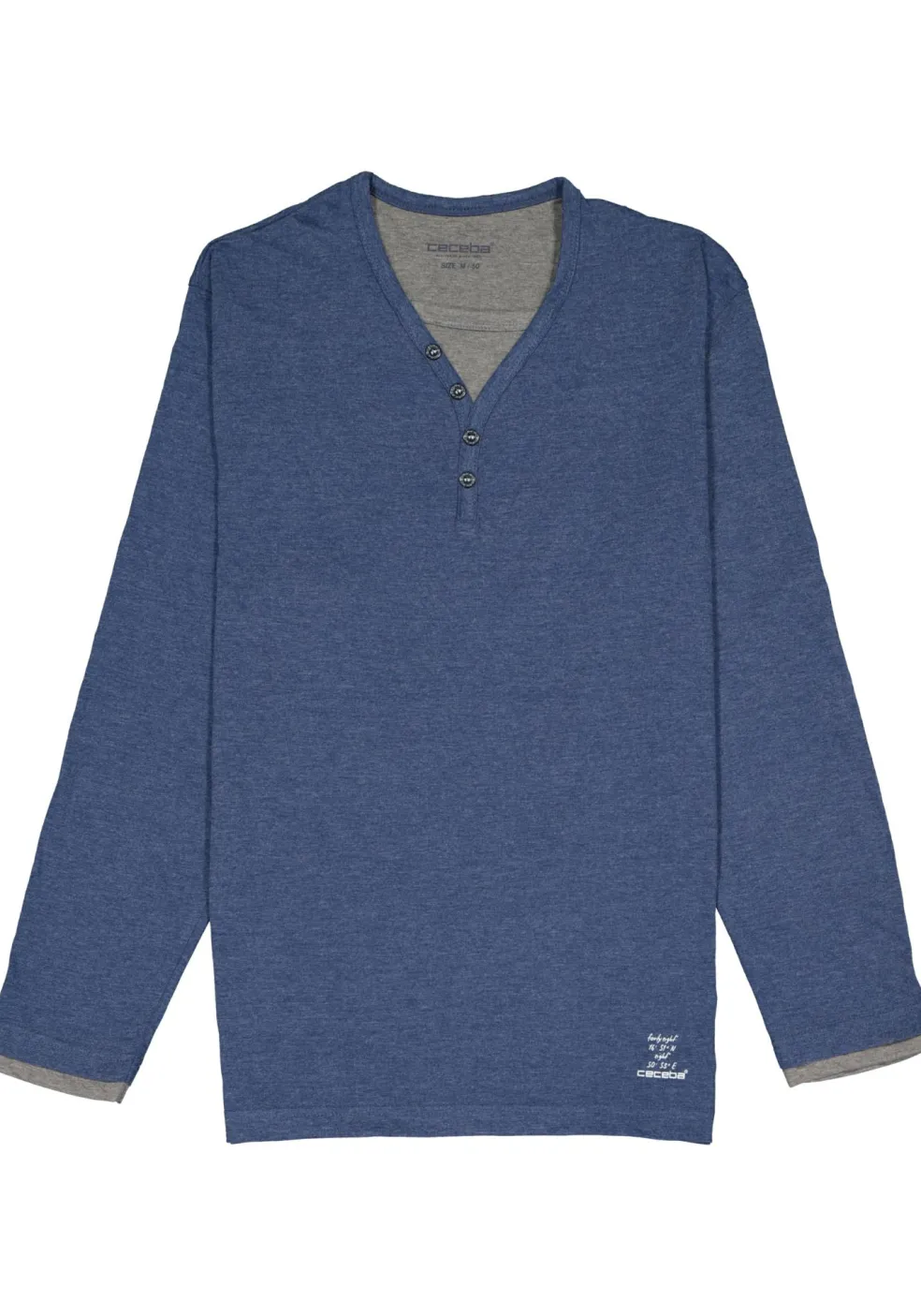 Ceceba heren pyjama, blauw met grijs