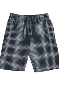 Ceceba heren pyjamabroek kort, donkerblauw met wit geruit