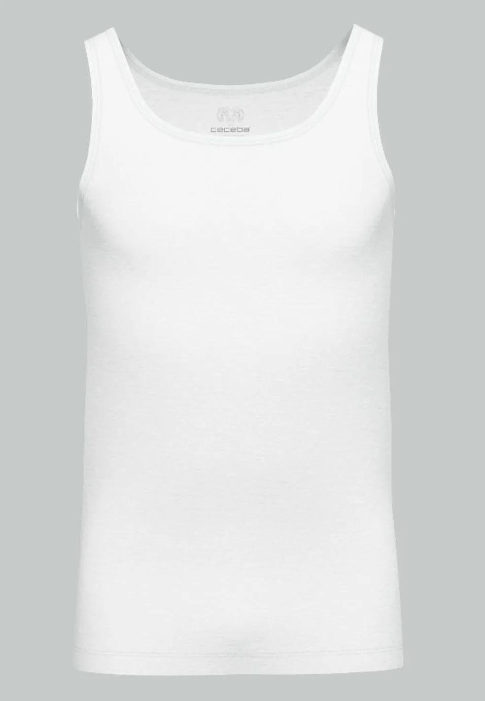 Ceceba heren singlet O-hals (1-pack), wit