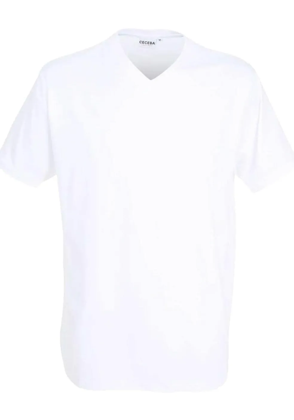 Ceceba heren T-shirt V-hals (2-pack), wit
