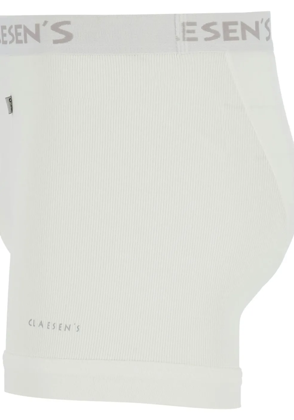 Claesen's Basics boxers (2-pack), retro rib heren boxers met gulp, wit