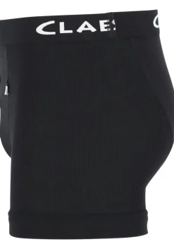 Claesen's Basics boxers (2-pack), retro rib heren boxers met gulp, zwart