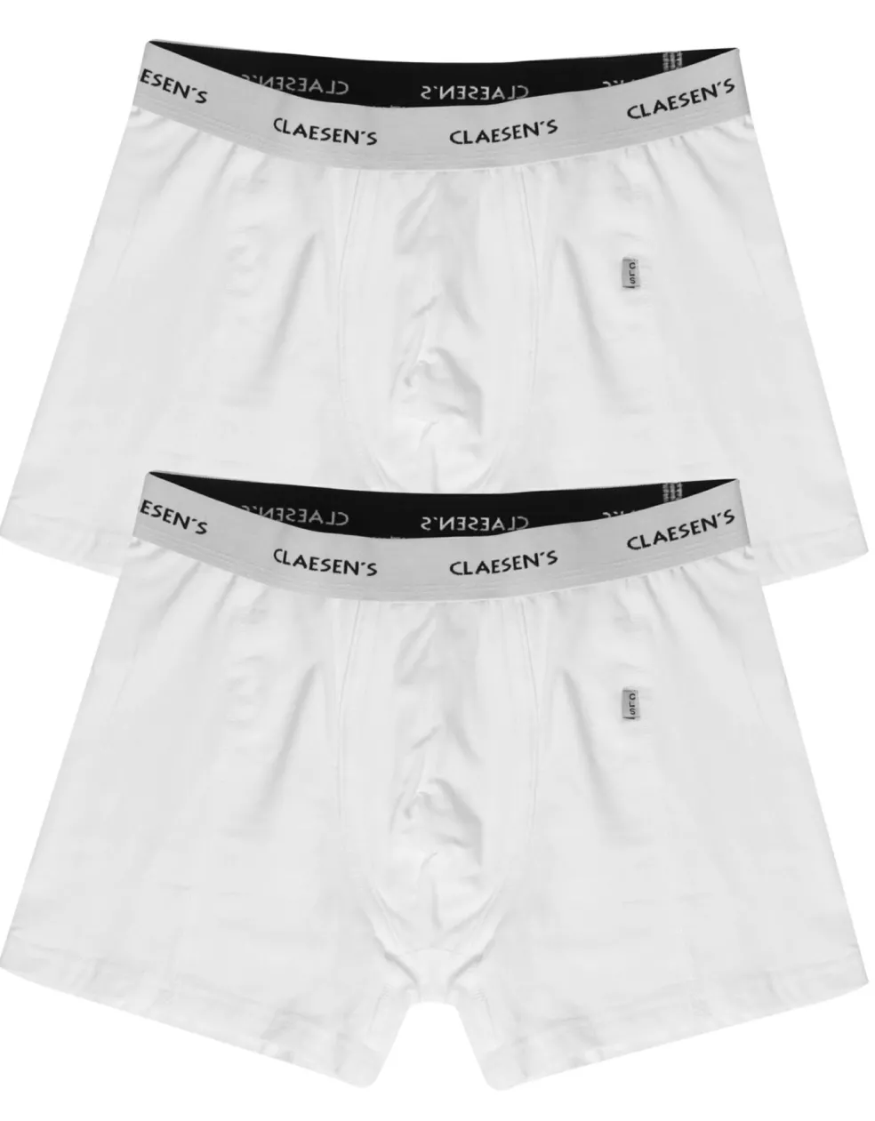 Claesen's Basics normale lengte boxer (2-pack), heren boxer, wit
