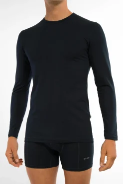 Claesen's Basics T-shirt (1-pack), heren T-shirt lange mouw, blauw