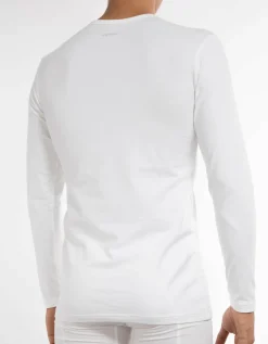 Claesen's Basics T-shirt (1-pack), heren T-shirt lange mouw, wit