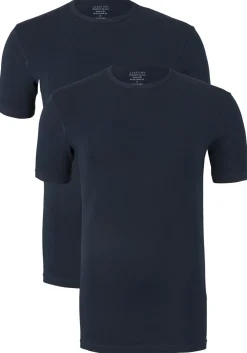Claesen's Basics T-shirts (2-pack), heren T-shirts O-hals, blauw