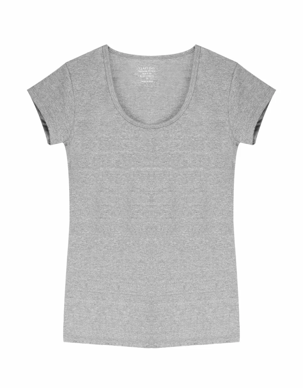 Claesen's dames Basics T-shirt (1-pack), T-shirt korte mouw, grijs