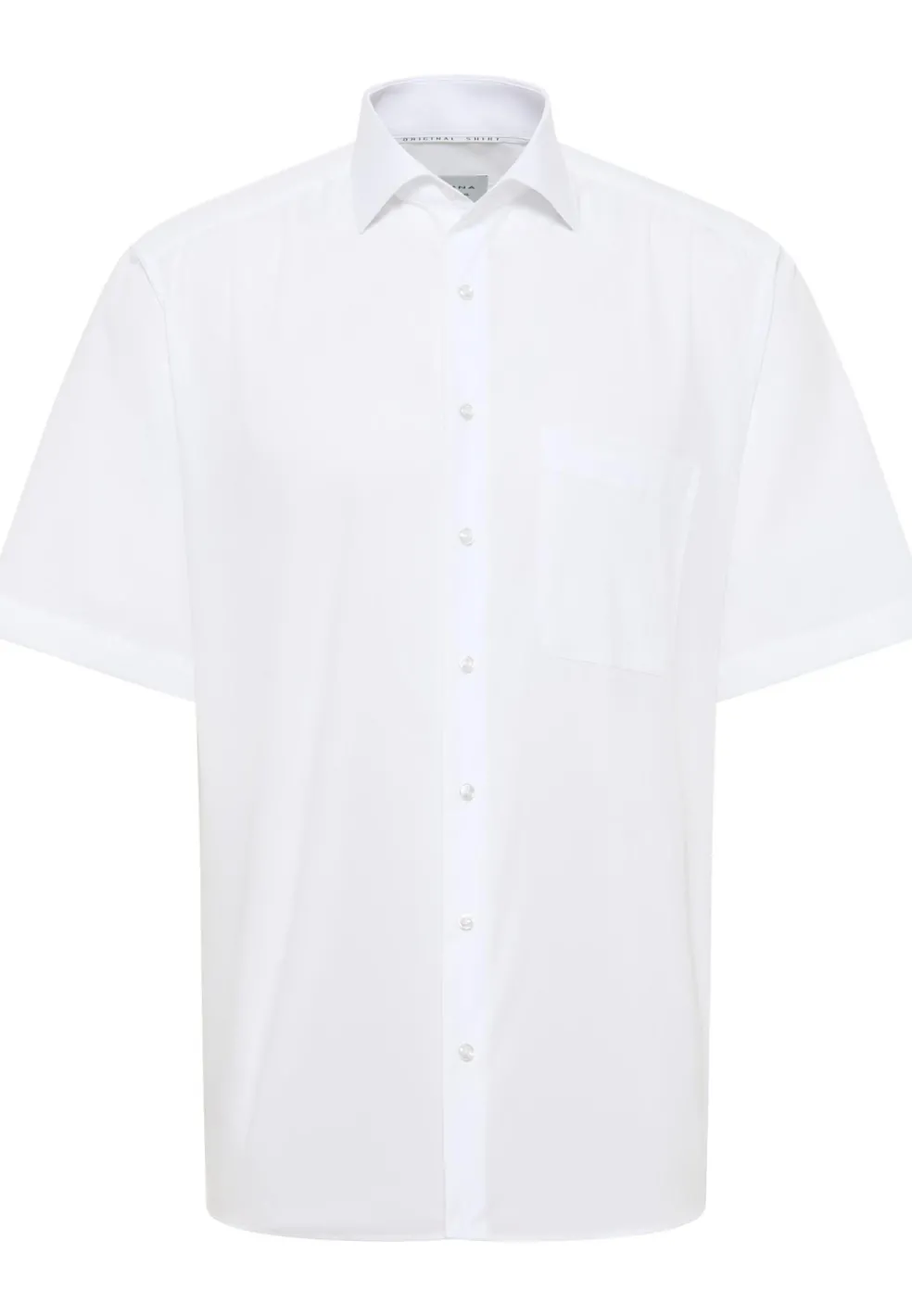 ETERNA comfort fit overhemd korte mouw, popeline, wit