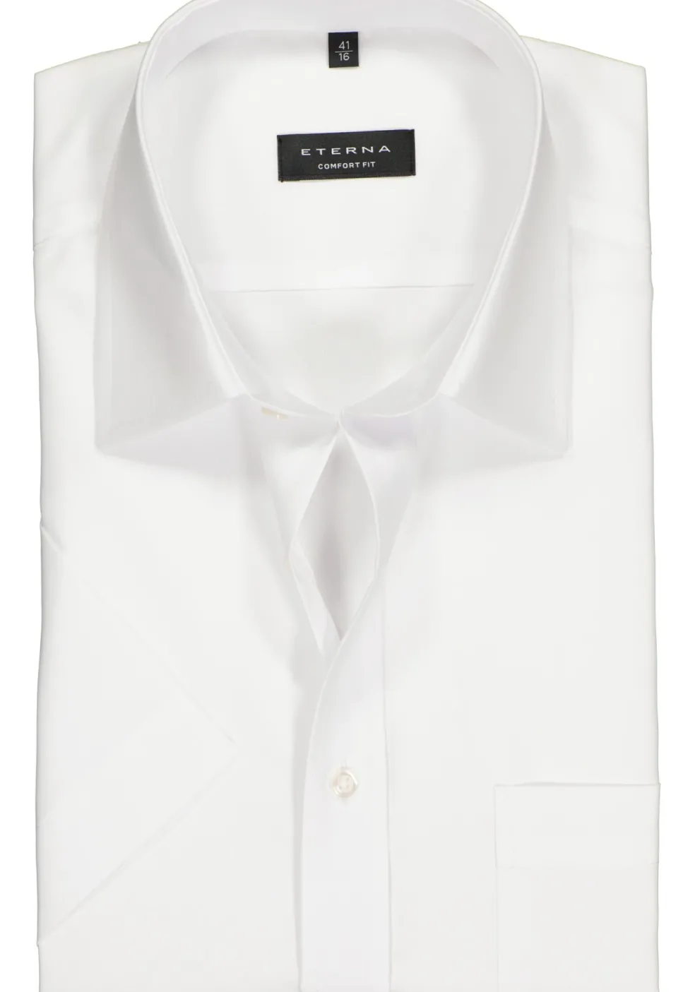ETERNA comfort fit overhemd, korte mouw, poplin heren overhemd, wit