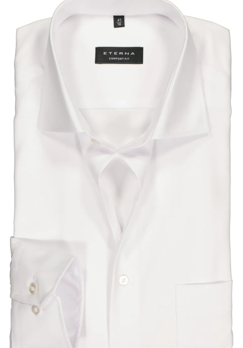 ETERNA comfort fit overhemd, niet doorschijnend twill heren overhemd, wit
