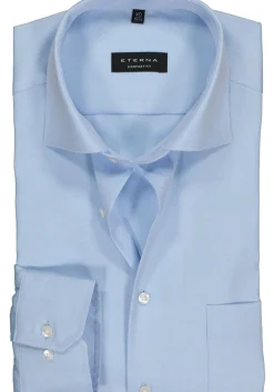 ETERNA comfort fit overhemd, niet doorschijnend twill heren overhemd, lichtblauw