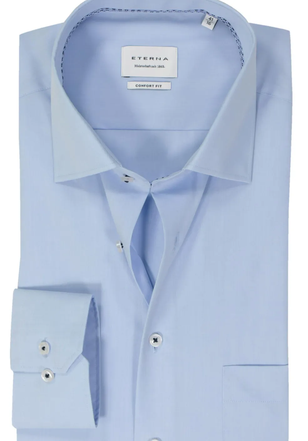 ETERNA comfort fit overhemd, popeline, lichtblauw