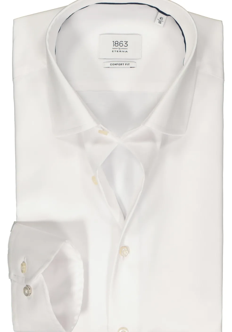 ETERNA comfort fit overhemd, twill, wit