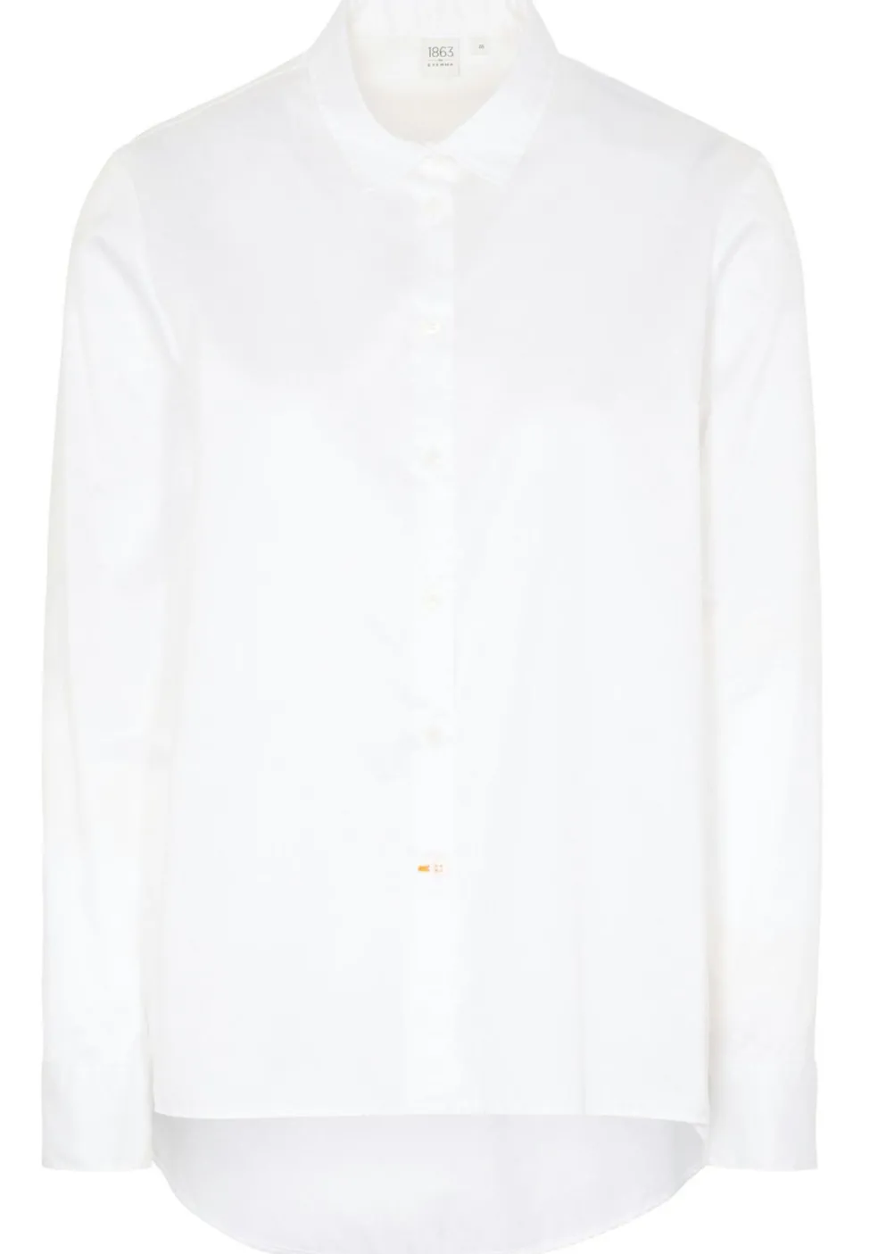 ETERNA 1863 dames blouse A-lijn, twill satijnbinding, wit