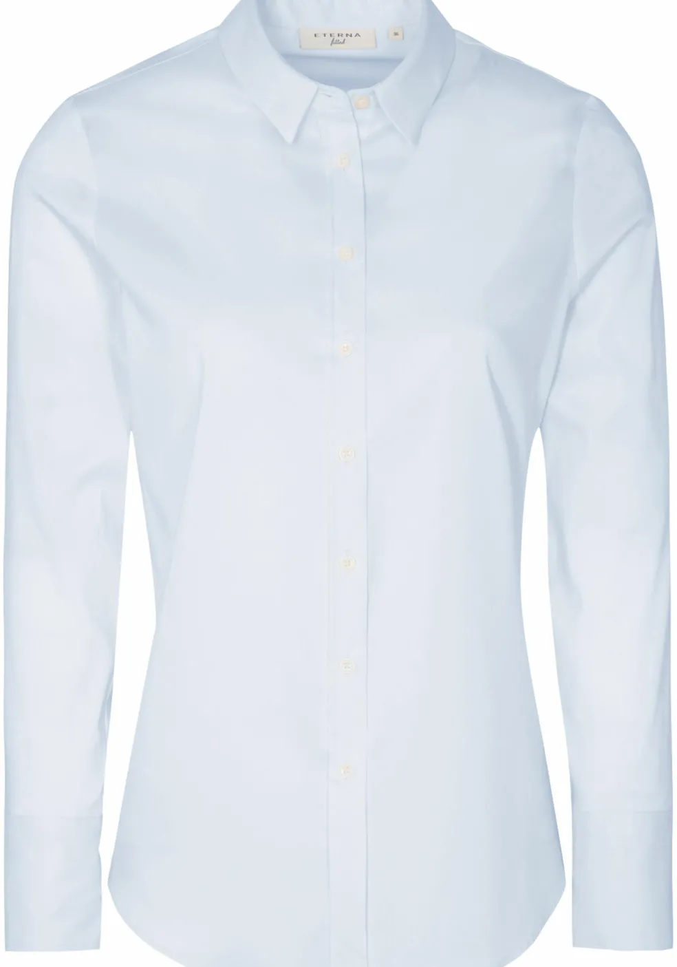 ETERNA dames blouse slim fit, stretch performance shirt, lichtblauw