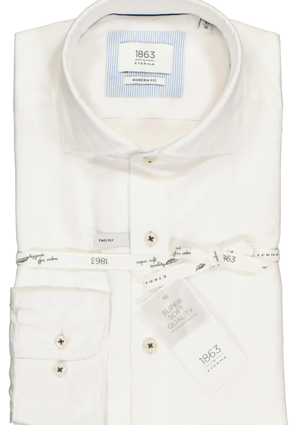 ETERNA modern fit overhemd, 1863 casual Soft tailoring, wit