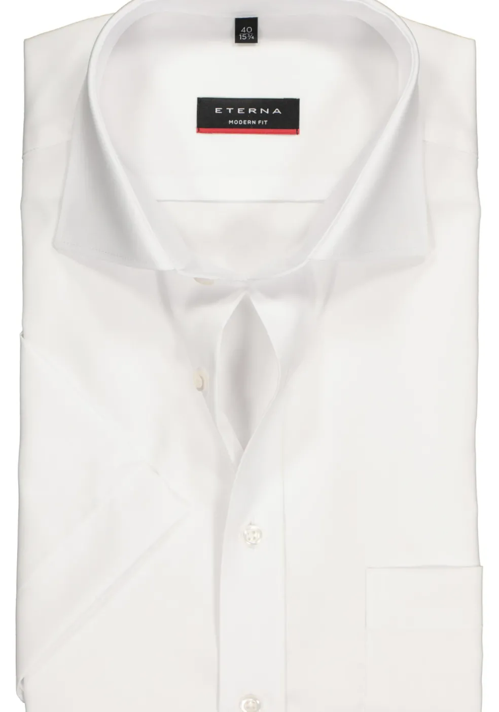 ETERNA modern fit overhemd, korte mouw, poplin heren overhemd, wit