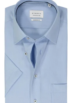 ETERNA modern fit overhemd korte mouw, natte, lichtblauw