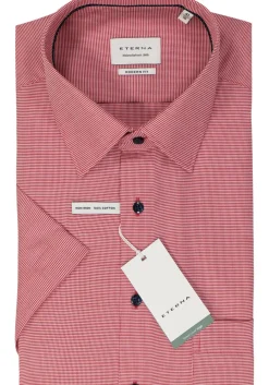 ETERNA modern fit overhemd korte mouw, twill, roze