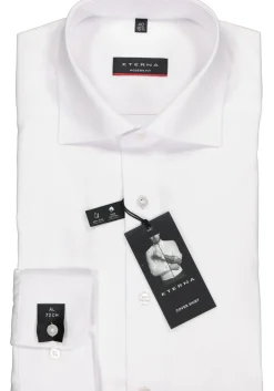ETERNA modern fit overhemd, mouwlengte 72 cm, niet doorschijnend twill heren overhemd, wit