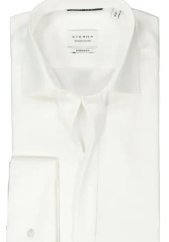 ETERNA modern fit overhemd mouwlengte 7, twill met dubbele manchet, ecru