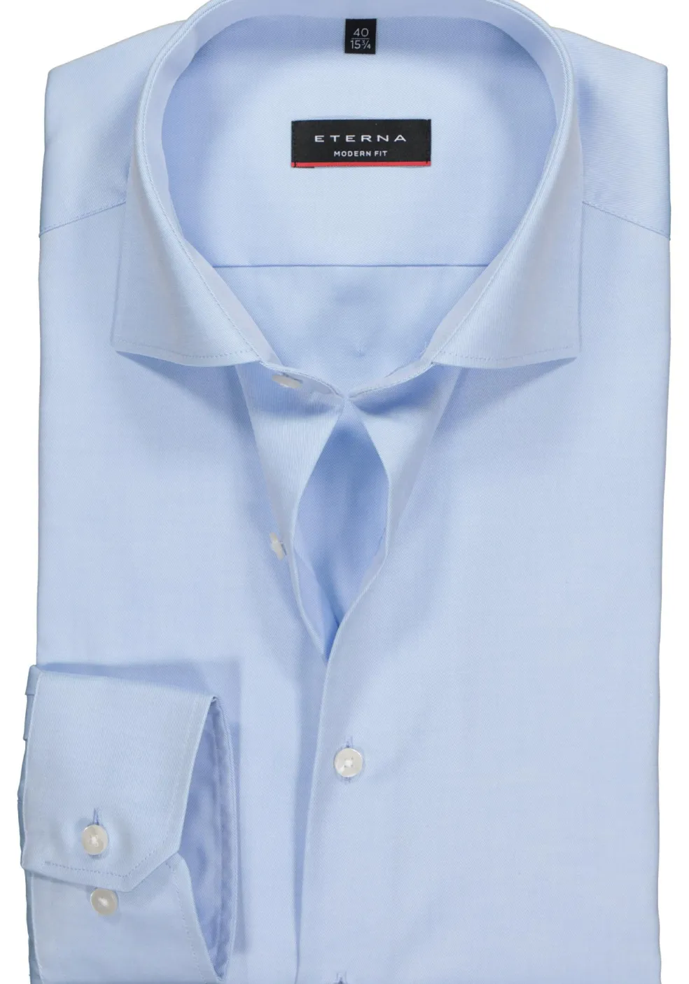 ETERNA modern fit overhemd, mouwlengte 7, niet doorschijnend twill heren overhemd, lichtblauw