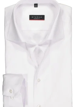 ETERNA modern fit overhemd, mouwlengte 7, niet doorschijnend twill heren overhemd, wit