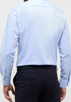 ETERNA modern fit overhemd, natte, lichtblauw