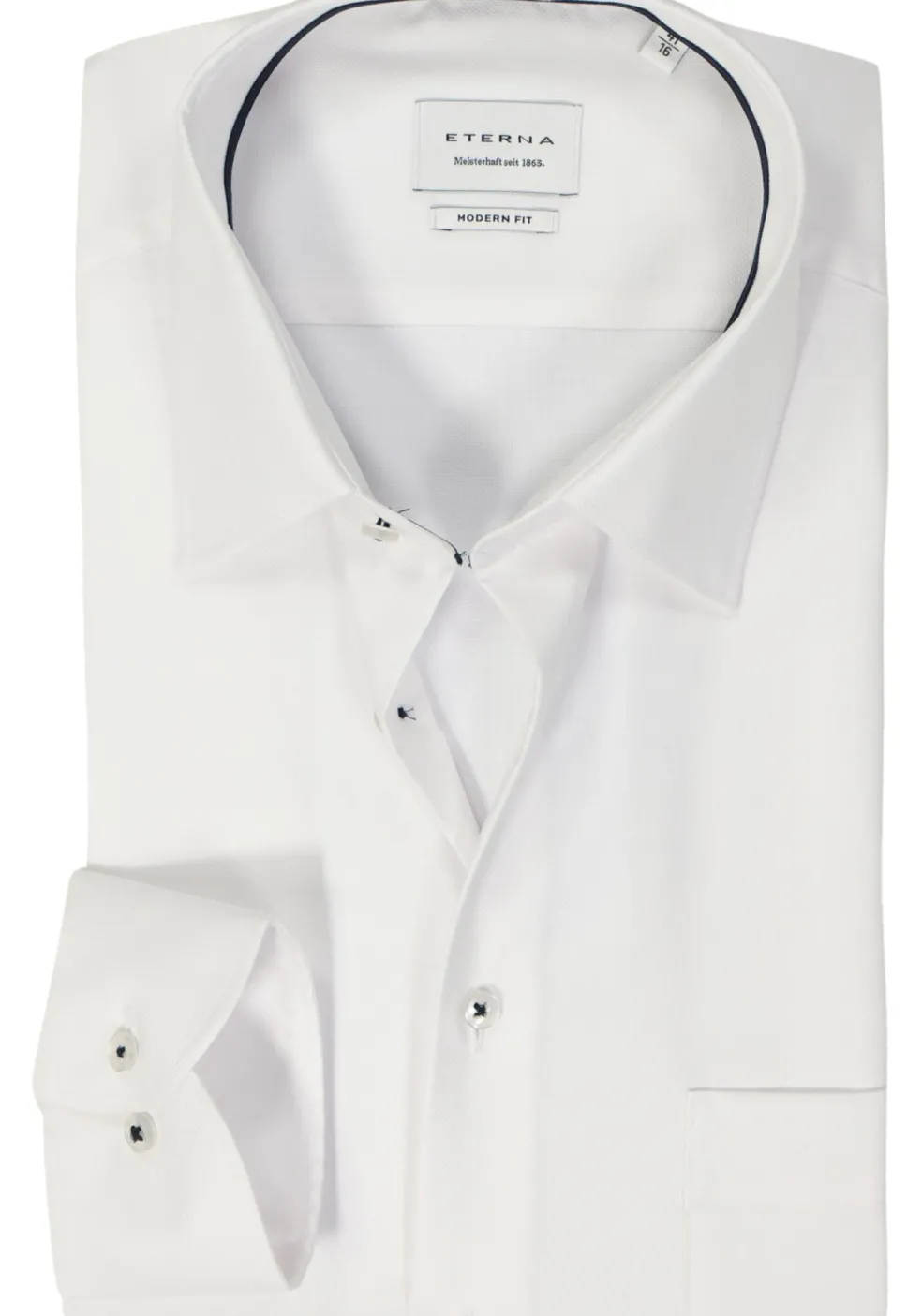 ETERNA modern fit overhemd, natte, wit