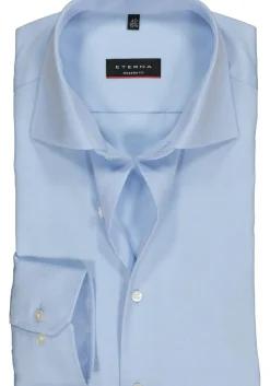 ETERNA modern fit overhemd, niet doorschijnend twill heren overhemd, lichtblauw