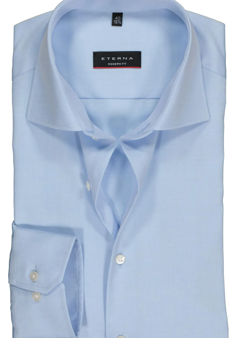 ETERNA modern fit overhemd, niet doorschijnend twill heren overhemd, lichtblauw