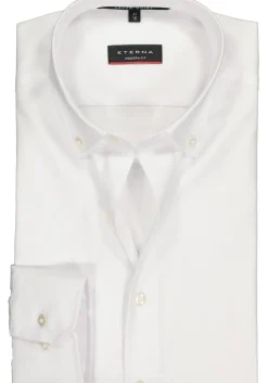 ETERNA modern fit overhemd, niet doorschijnend twill heren overhemd, wit
